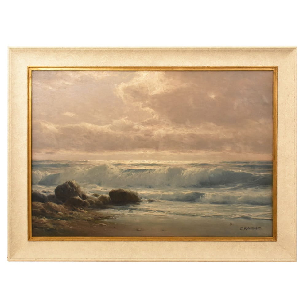 QM786 1 antique painting marine art seascape oil paintig XIX.jpg